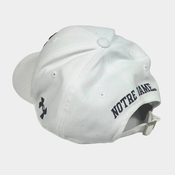 Notre Dame Fighting Irish Under Armour Classic Adjustable Hat White NWOT - Picture 3 of 6